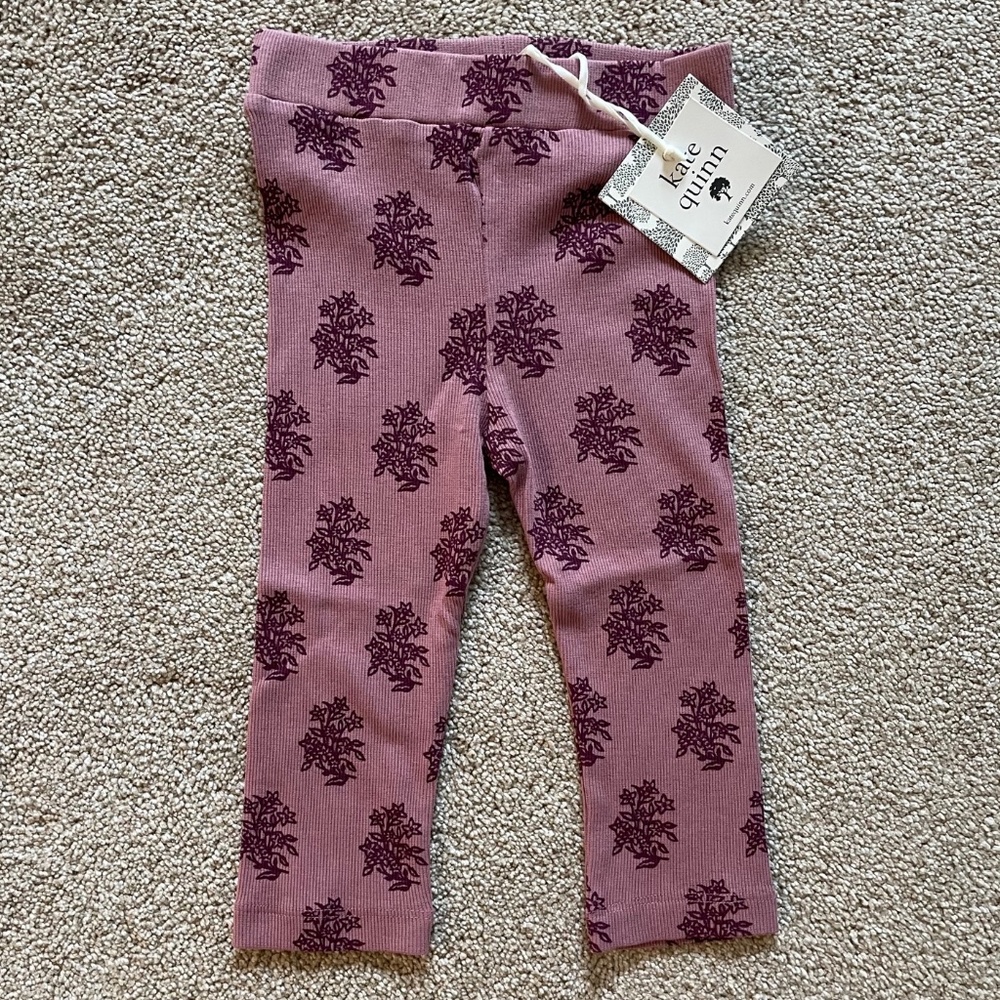 Kate Quinn leggings - floral purple - 18-24 months